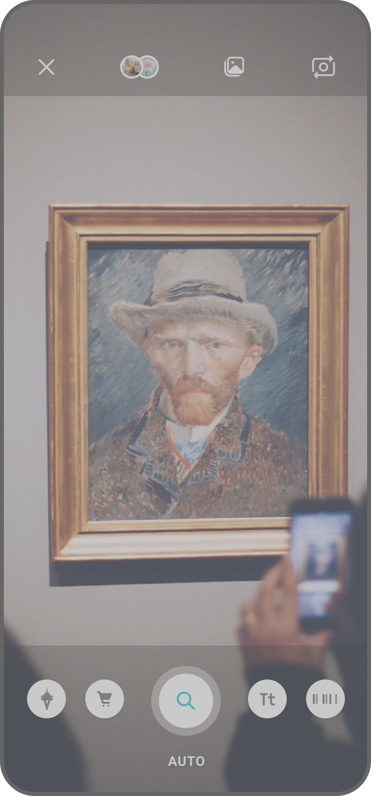 The camera with the mode row unlabelled.