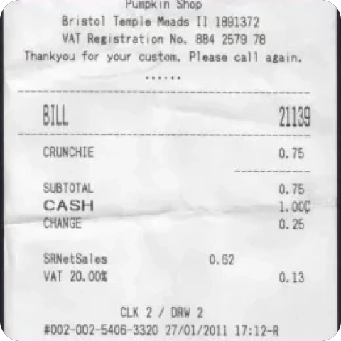 Receipts.