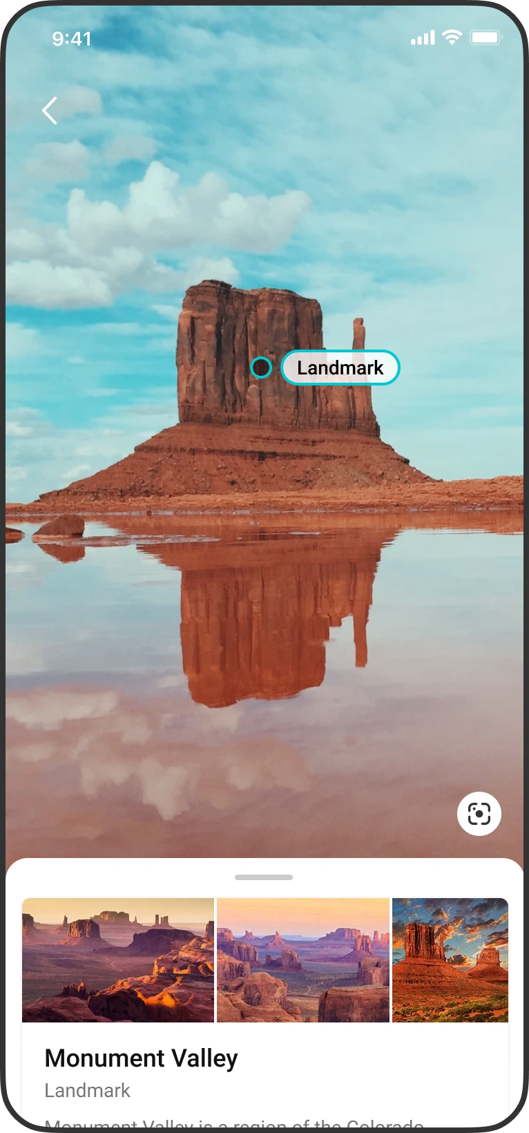 The landmark named, with a short description.