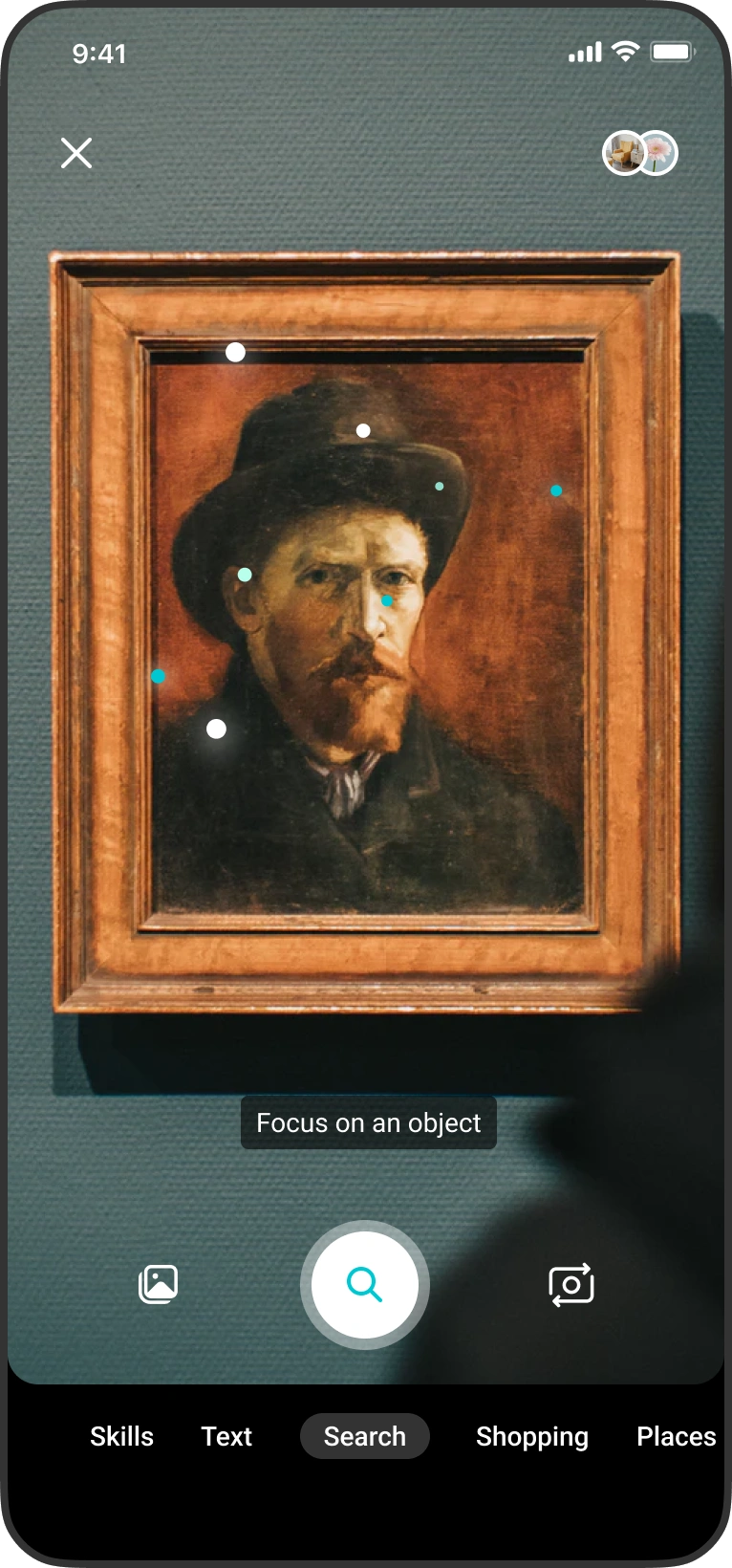 A framed painting detected in camera view.