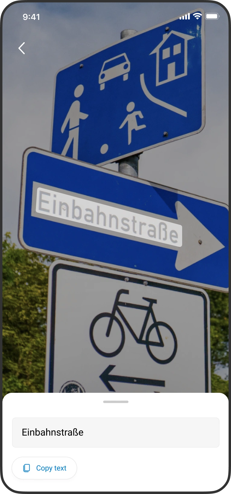 The captured text translated in place.