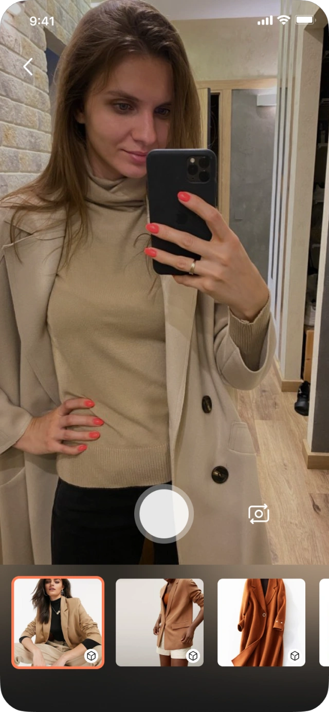 The result returned to the camera view.