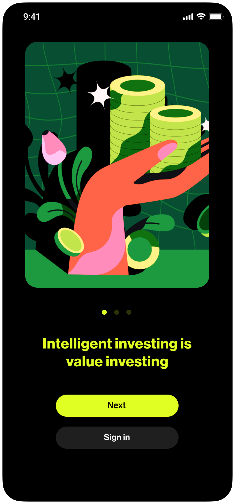 Onboarding screen one