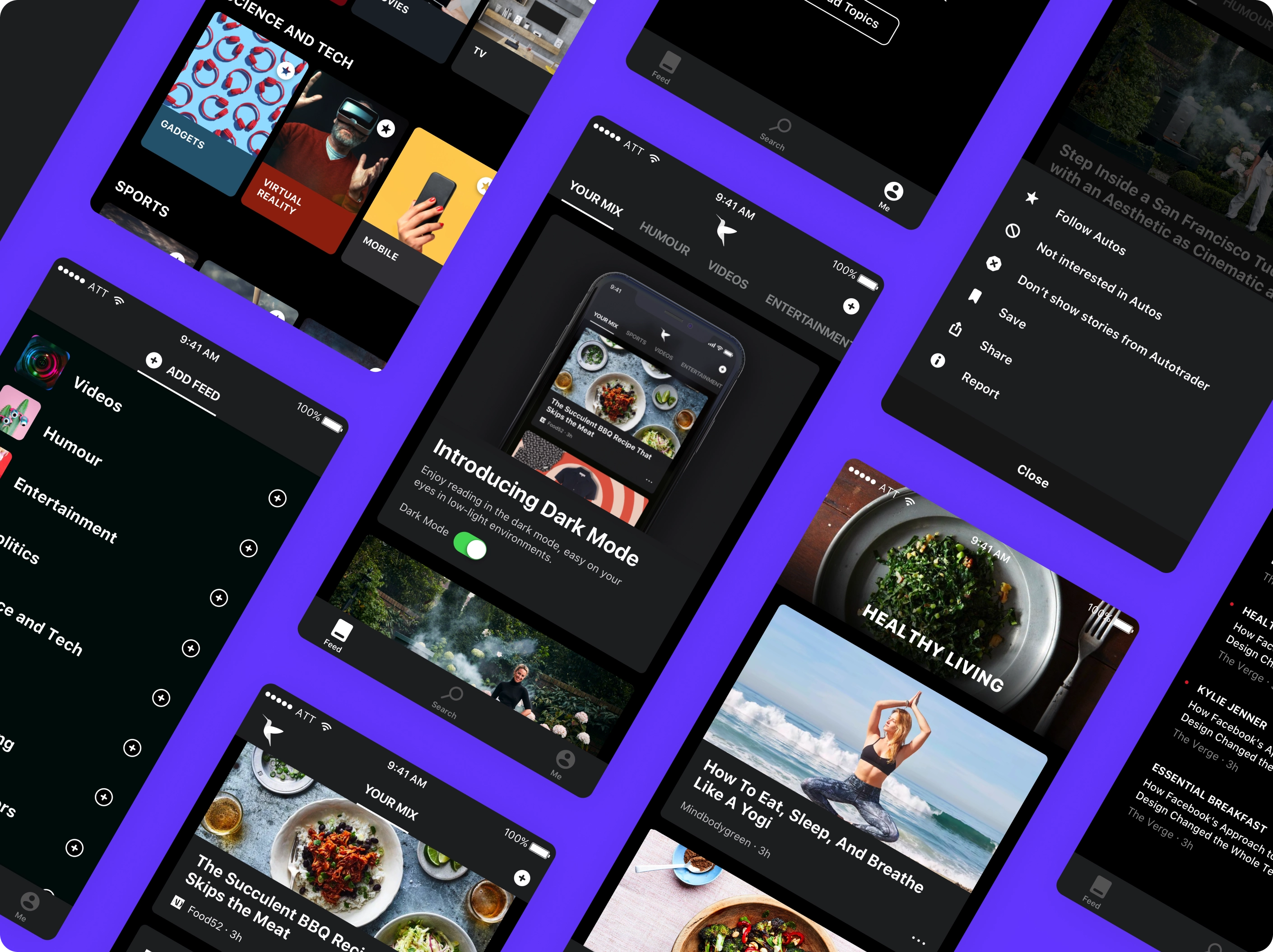 Hummingbird in dark mode