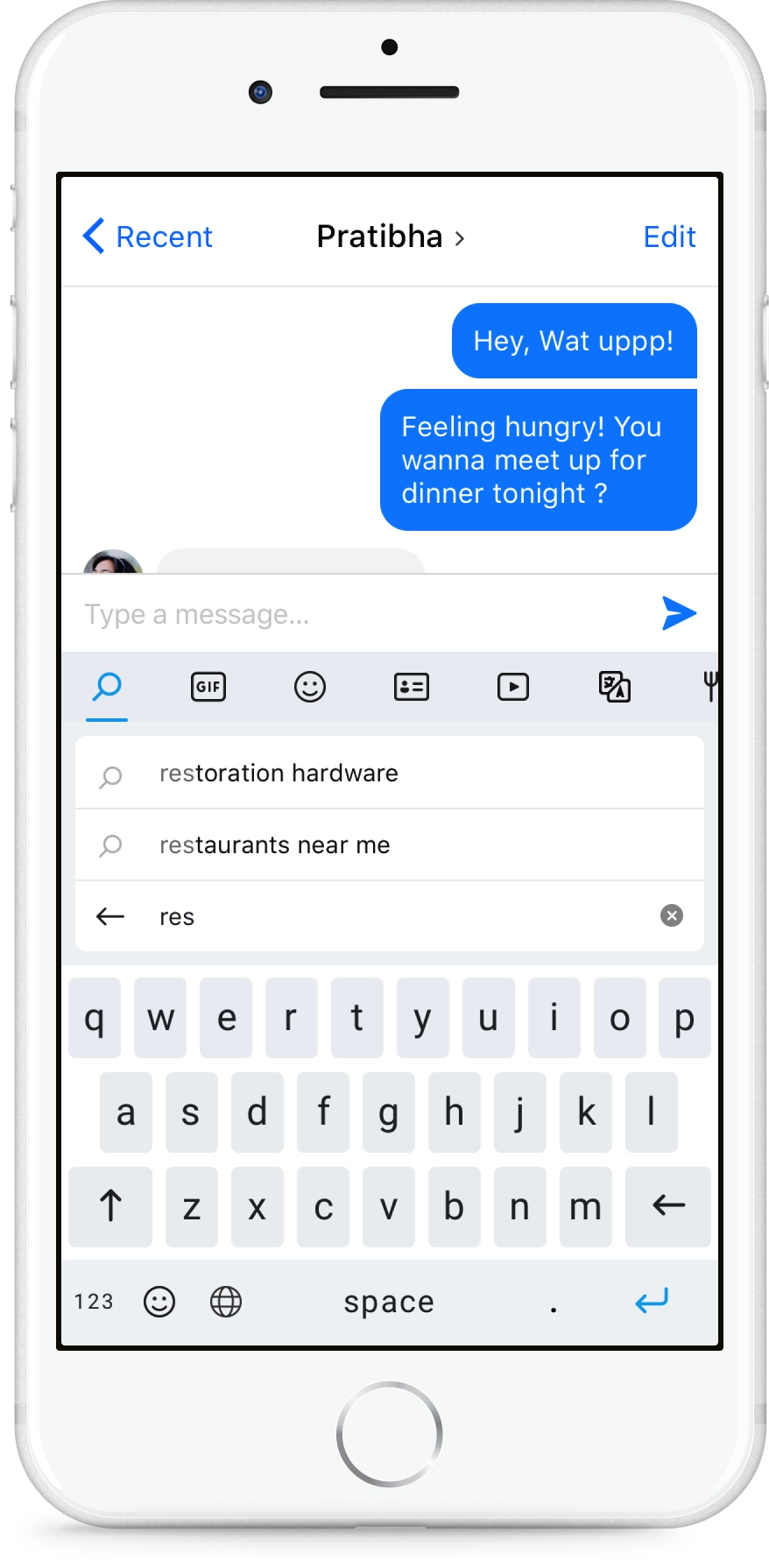 Auto suggestions based on the query