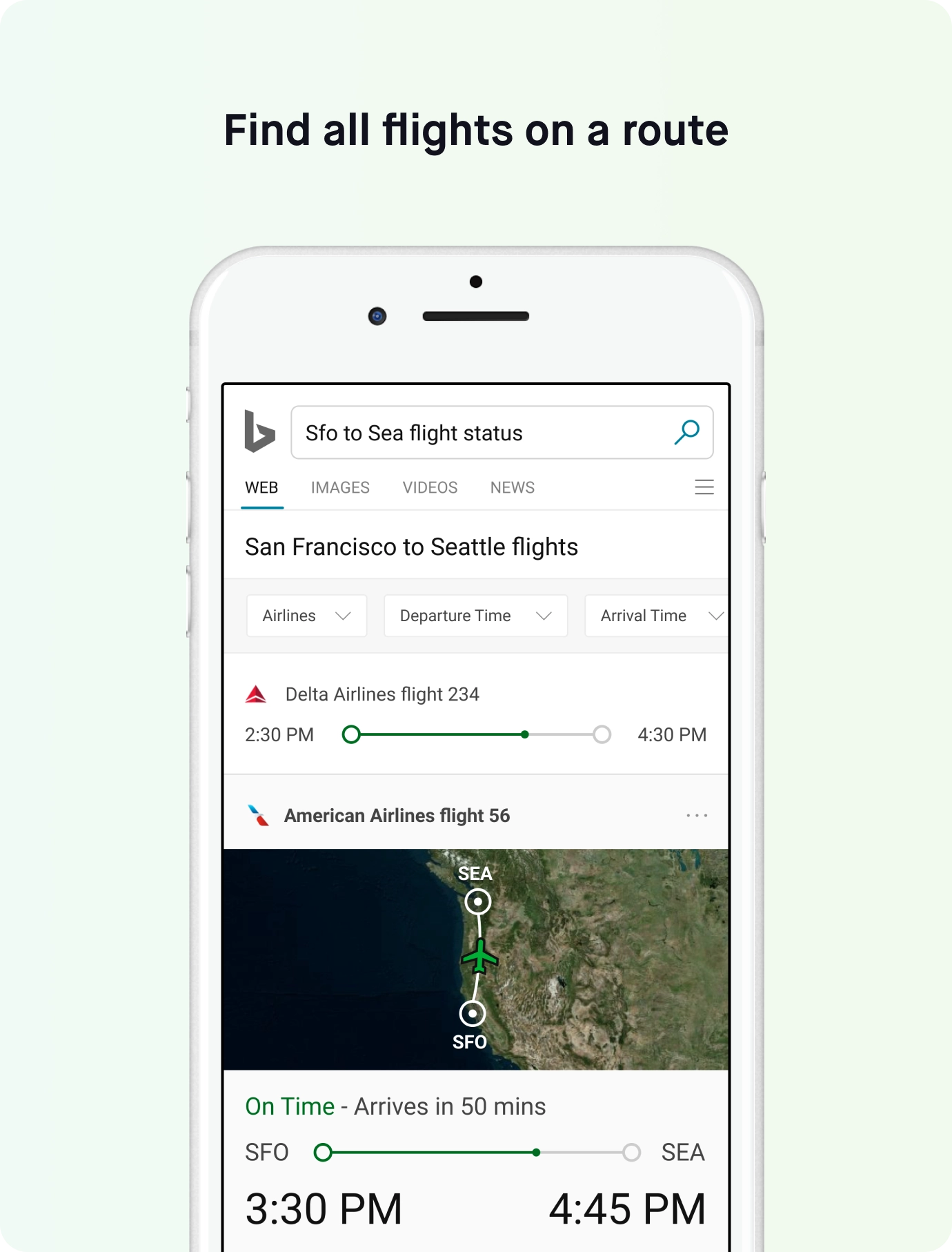 Flight status mobile one