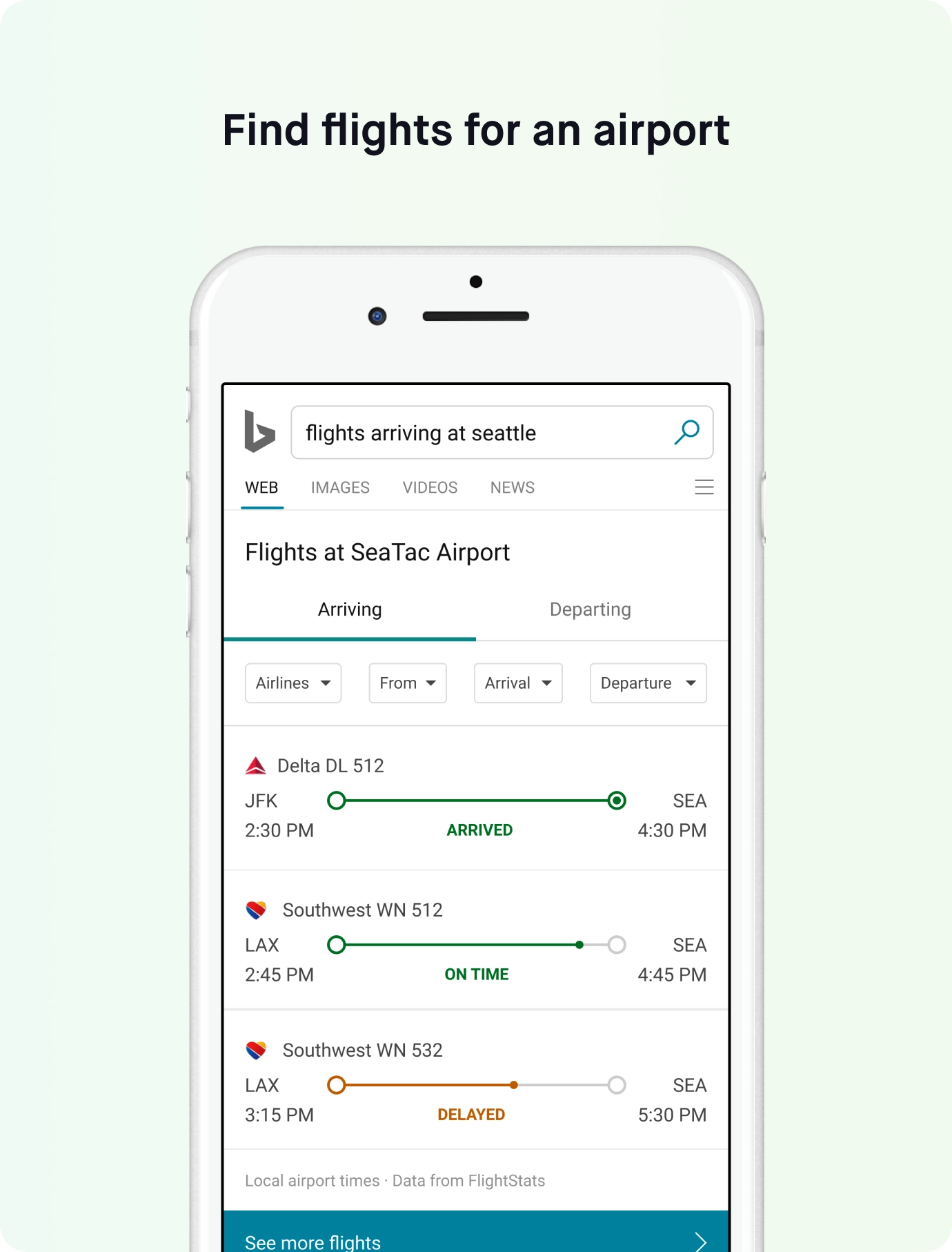 Flight status mobile two