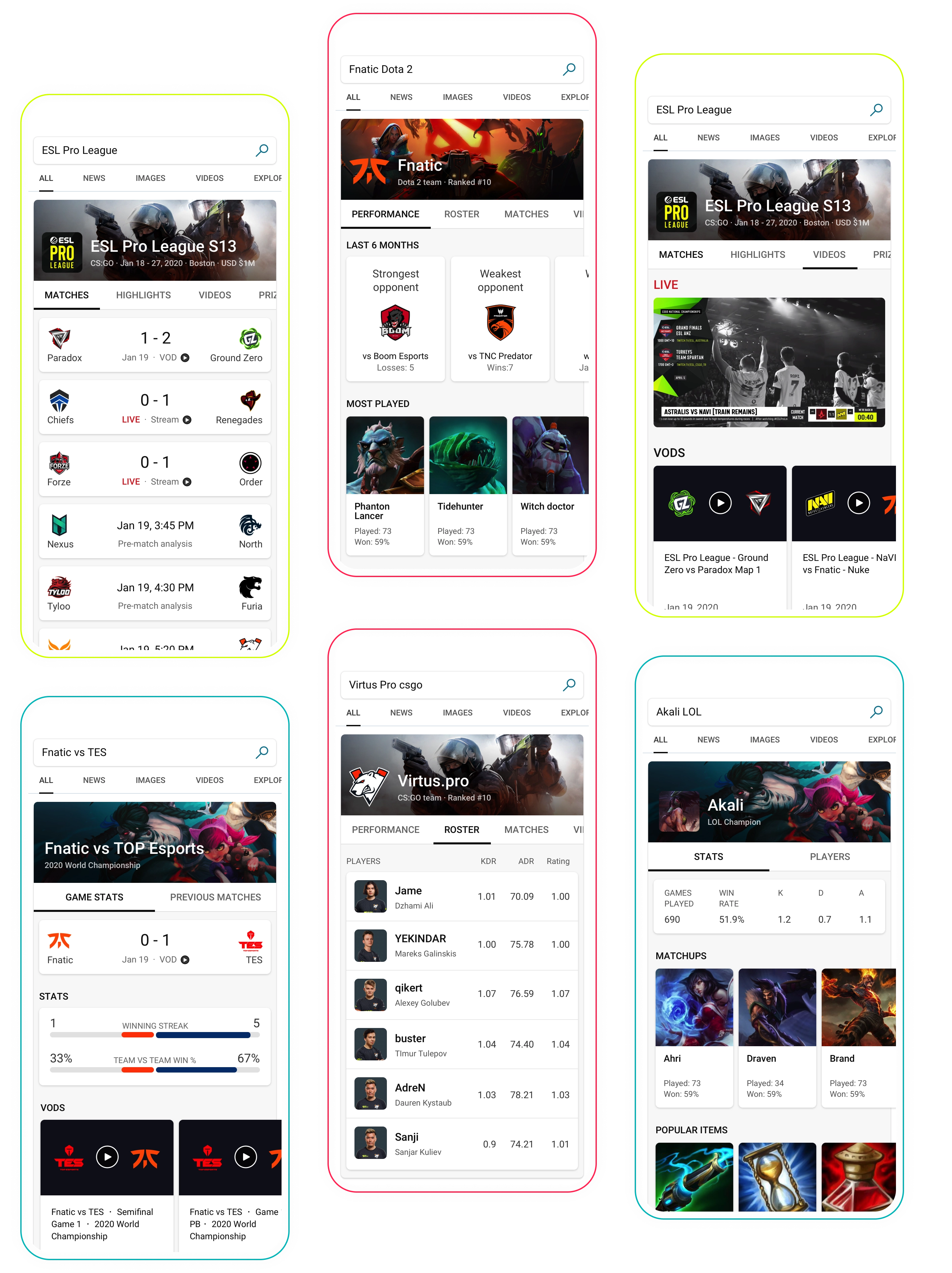 Esports experiences across mobile